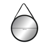 Καθρέπτης κρεμαστός Hangie Inart μαύρο pp Φ76x3εκ Pakoworld 298-000001