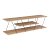 Έπιπλο τηλεόρασης Tars pakoworld οακ-μαύρο 120x30x33εκ Pakoworld 304-000003