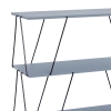 Βοηθητικό τραπέζι-ραφιέρα Tars pakoworld γκρι-μαύρο 120x30x90εκ Pakoworld 304-000008
