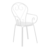Πολυθρόνα Monasty pakoworld στοιβαζόμενη λευκό μέταλλο 49x55x90εκ Pakoworld 308-000006