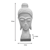 Προτομή κεφαλή βούδα Wevi Inart λευκό μάνγκο ξύλο 17x11.5x41εκ Pakoworld 312-000047