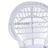 Πολυθρόνα Dorothy Inart με λευκό μαξιλάρι-λευκό rattan 115x57x150εκ Pakoworld 314-000001