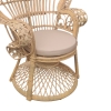 Πολυθρόνα Dorothy Inart με μπεζ μαξιλάρι-φυσικό rattan 115x57x150εκ Pakoworld 314-000002