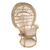 Πολυθρόνα Dorothy Inart με μπεζ μαξιλάρι-φυσικό rattan 115x57x150εκ Pakoworld 314-000002