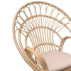 Πολυθρόνα Boloni Inart με μπεζ μαξιλάρι-φυσικό rattan 100x67x120εκ Pakoworld 314-000006