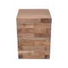 Βοηθητικό τραπέζι Werzy Inart φυσικό μασίφ ξύλο teak 35x35x49εκ Pakoworld 315-000009