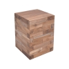 Βοηθητικό τραπέζι Werzy Inart φυσικό μασίφ ξύλο teak 35x35x49εκ Pakoworld 315-000009