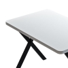 Τραπέζι Zeryin pakoworld μελαμίνη σε λευκή απόχρωση και μαύρο μεταλλικό πόδι 70x110x75εκ Pakoworld 321-000097