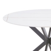 Τραπέζι Stoyen pakoworld λευκό μαρμάρου κεραμικό-μαύρο μέταλλο Φ120x75εκ Pakoworld 327-000027