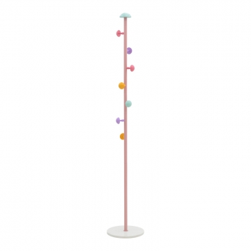 Καλόγερος Mush pakoworld ροζ-λευκό μέταλλο 30x30x168εκ