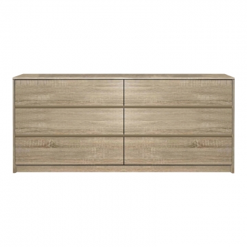 Συρταριέρα Kuanger pakoworld mdf σε φυσική απόχρωση 120x40x70εκ