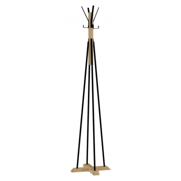 Καλόγερος ρούχων Myra pakoworld φυσικό-μαύρο χρώμα Φ40x160εκ