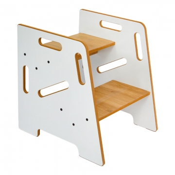 Πύργος εκμάθησης Steppy pakoworld λευκό-φυσικό mdf 34x39x39εκ