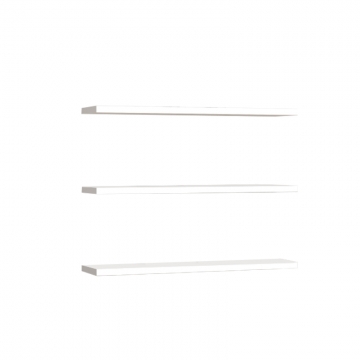 Ραφιέρα τοίχου Edna pakoworld μελαμίνη σε λευκή απόχρωση 60x14.5x1.8εκ