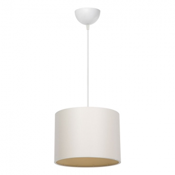 Φωτιστικό οροφής μονόφωτο PWL-1115 pakoworld Ε27 κρεμ-λευκό Φ22x60εκ