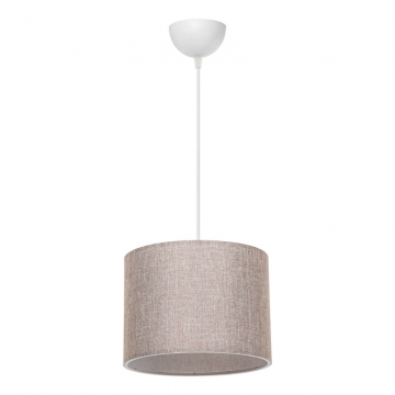 Φωτιστικό οροφής μονόφωτο PWL-1115 pakoworld Ε27 μπεζ-λευκό Φ22x60εκ