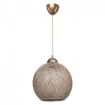 Φωτιστικό οροφής μονόφωτο Leshia pakoworld Ε27 καφέ Φ26x72εκ