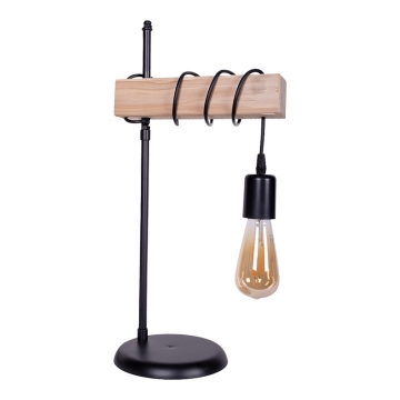 Επιτραπέζιο φωτιστικό Kabre pakoworld μαύρο μέταλλο 25x6x57εκ