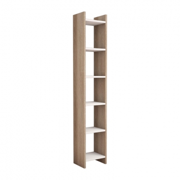 Βιβλιοθήκη Darco pakoworld μελαμίνης oak-λευκό 28.6x22x160εκ