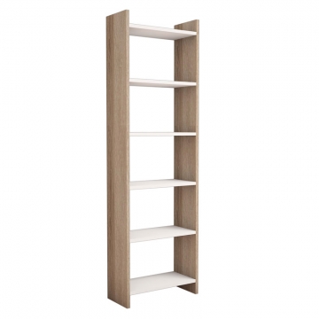 Βιβλιοθήκη Darco pakoworld μελαμίνης oak-λευκό 48.6x22x160εκ