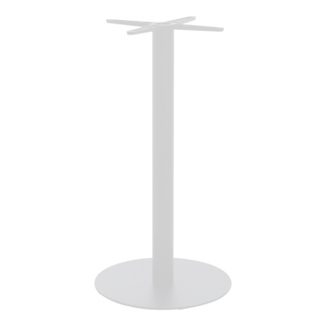 Βάση τραπεζιού bar Closet pakoworld μεταλλική λευκή-μαύρη Φ40x108εκ