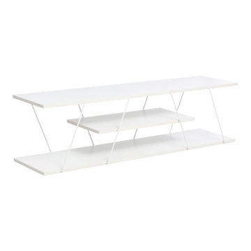 Έπιπλο τηλεόρασης Tars pakoworld λευκό 120x30x33εκ