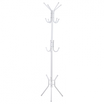 Καλόγερος ρούχων Piero pakoworld μέταλλο λευκό Φ44x181εκ