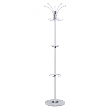 Καλόγερος ρούχων Nicolo pakoworld μέταλλο λευκό Φ37x175εκ